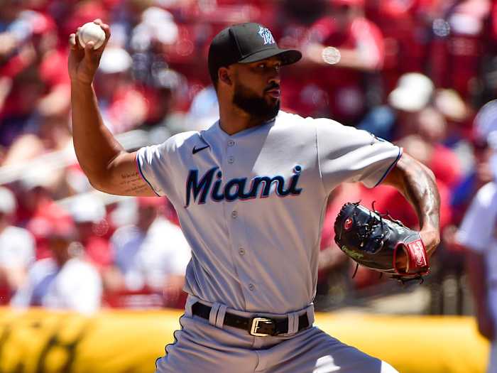 Sandy Alcantara pitches